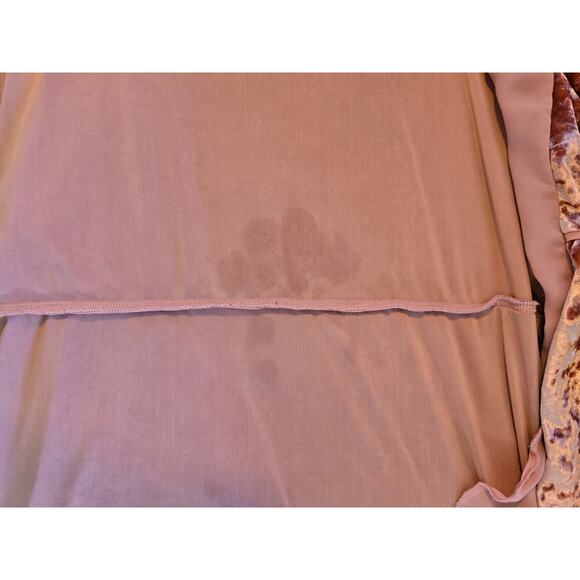 Urban Outfitters Crushed Velvet Coral Pink Kimono Cardigan Size M | L Boho Y2K - Picture 5 of 5